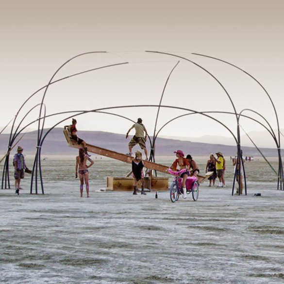 Rhodesworks Design Studio, Desert Sculpture, Burning Man, EarthTone.