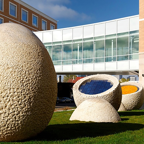 Rhodesworks Design Studio, Stone Sculpture, Minneapolis Children's Hospital. Artist - Brad Goldberg.